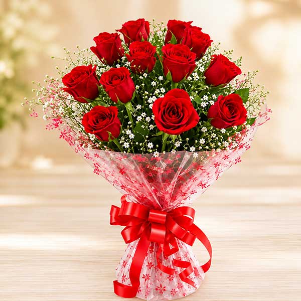 12 Red Roses Bouquet