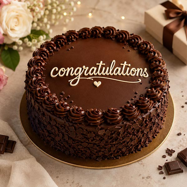 Congratulations Chocolate Cake