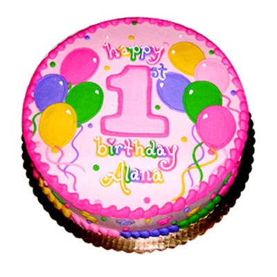1st Birthday Balloons Cake
