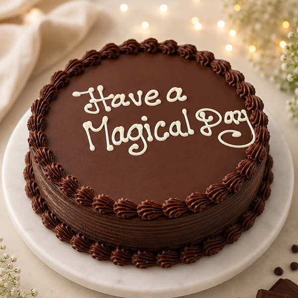 A Magical Day Chocolate Cake