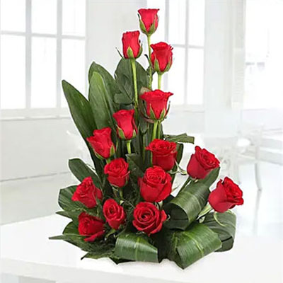 Exclusive 18 Red Roses Basket