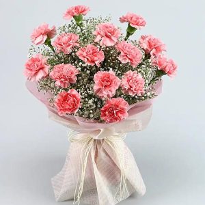 18 Pink Carnations Bouquet