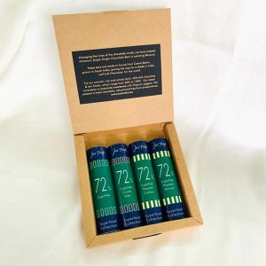 Assorted 72% Dark Chocolate Sugarfree Logs Superfood Collection set of four