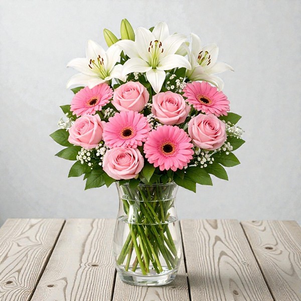 Beautiful Flowers in Vase
