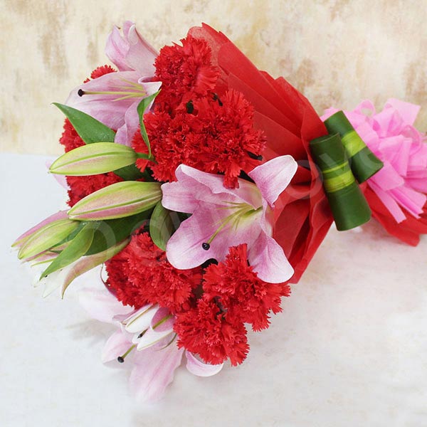 Carnation Lilies Bouquet
