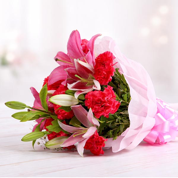 Carnation Lilies Bouquet