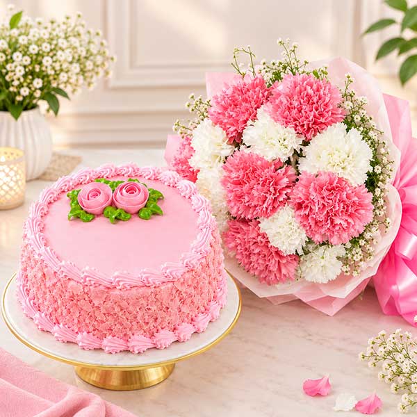 Carnation with Cake