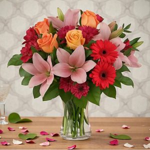 Fresh Mixed Flowers Vase