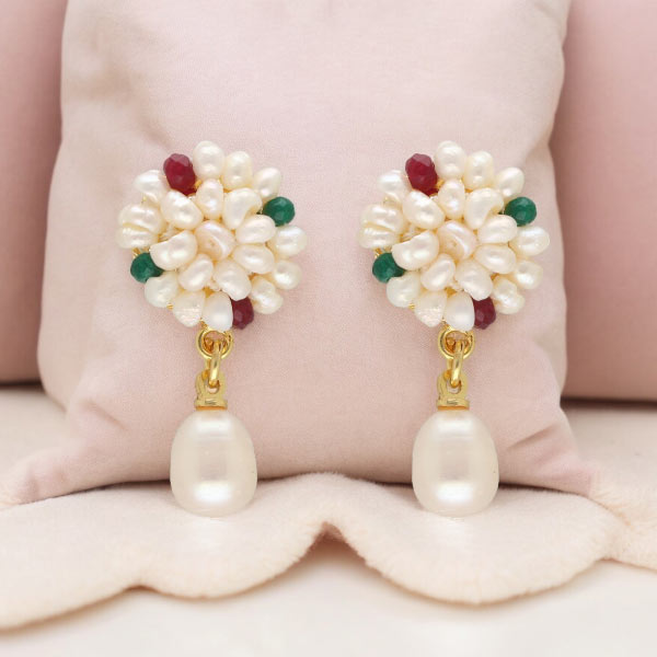 Graceful Drop Pearl Earrings