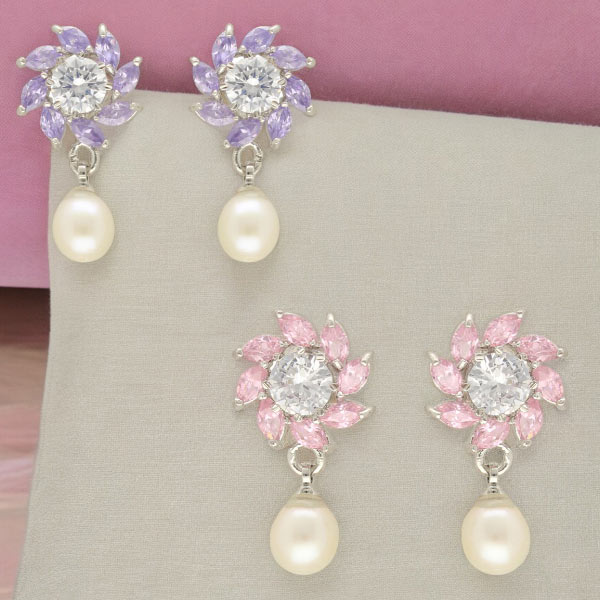 Zeba Combo Of 2 Pair Earrings
