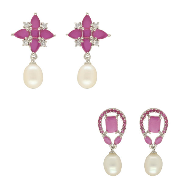 Delicate Combo Of 2 Pair Earrings