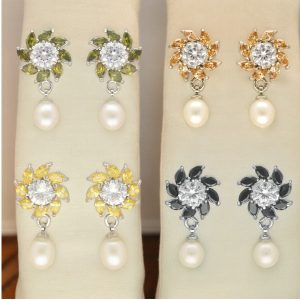 Flora Combo Of 4 Pair Earrings