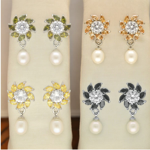 Flora Combo Of 4 Pair Earrings