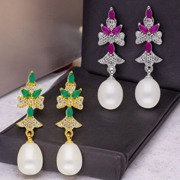 Swirls Pearl Earrings Combo