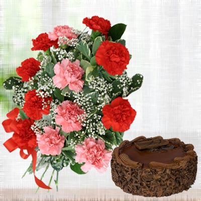 Cute Flowers with Cake
