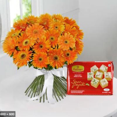 Gerbera Bouquet with Sweets