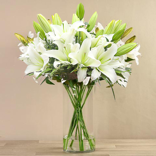 Fresh White Lilies