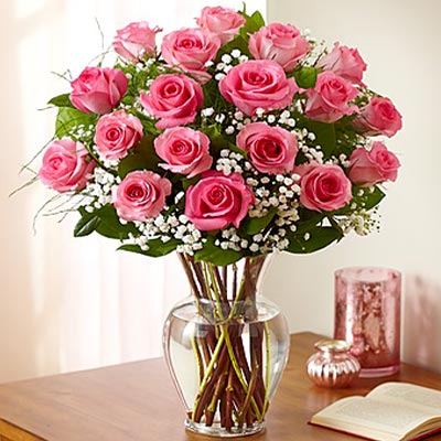 Cute Pink Rose Vase