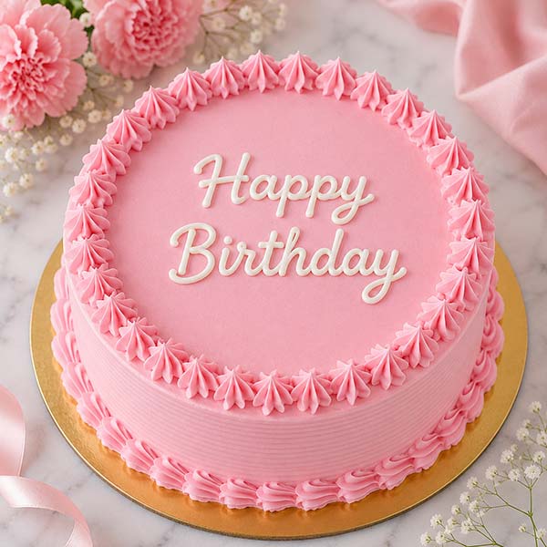 Birthday Strawberry Cake