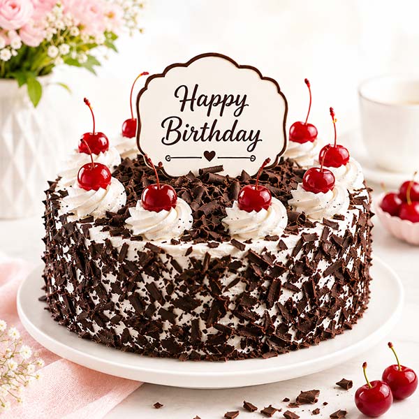Five Star Birthday Black Forest Cake