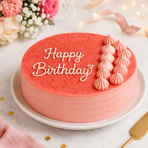 Five Star Birthday Strawberry Cake