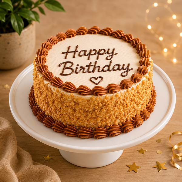 Happy Birthday Butterscotch Cake