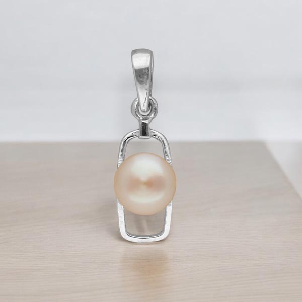 92.5 Sterling Silver Quasar Designer Pearl Pendant