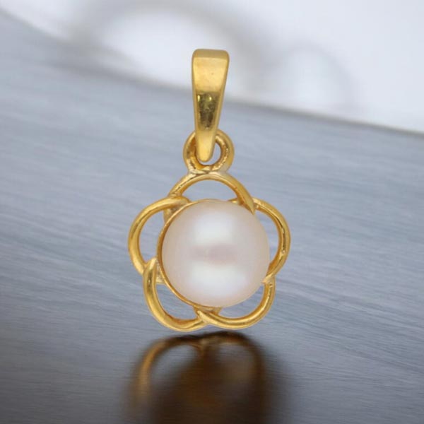 92.5 Sterling Silver Flower Light Weight Pearl Pendant