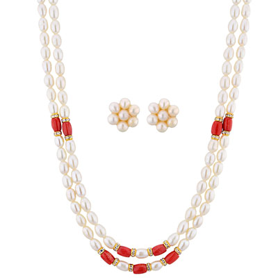 Modern Pearl Necklace Set