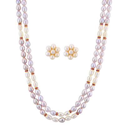 Crisp Pearl Necklace Set