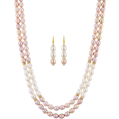 Crusty Pearl Necklace Set