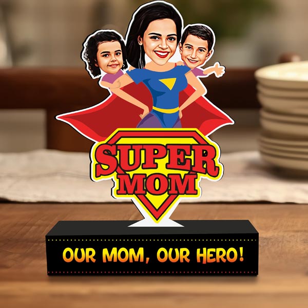 Mighty Mom Personalized Heroic Caricature Tribute