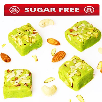 Sugarfree Pista mawa barfi 400 gms