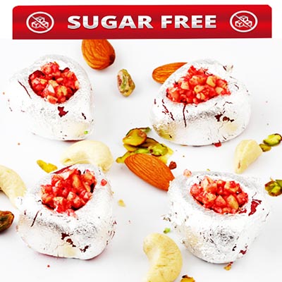 Sugarfree Sweets Stuffed Kaju Hearts