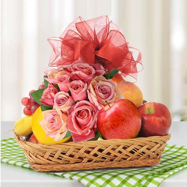 Rosy Fruit Basket