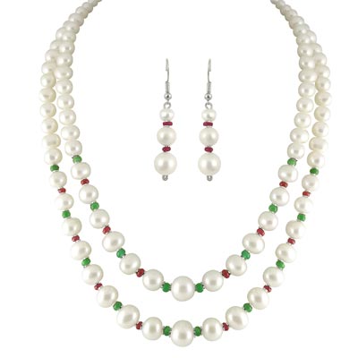 2 String Pearl Necklaces