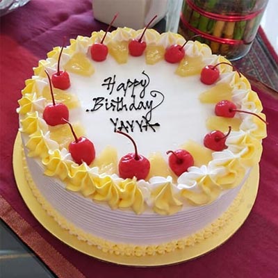 Five Star Happy Birthday Pineapple Cake