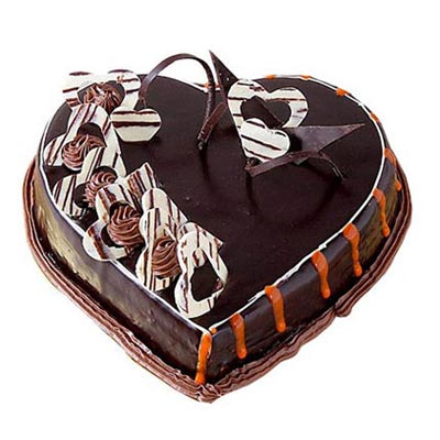 Five Star Chocolate Heart Cake