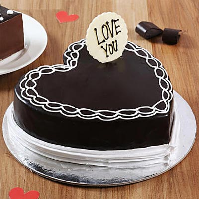 Love You Heart Chocolate Cake