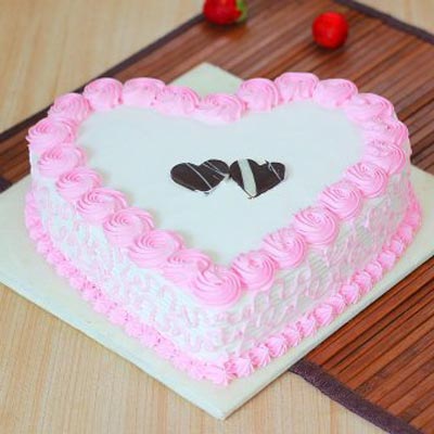 Strawberry Heart Cake