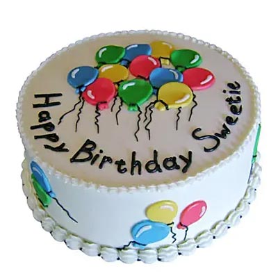 Happy Birthday Balloon Cake