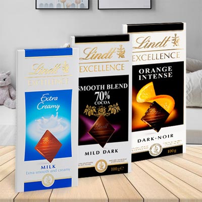 Lindt Chocolate Bar Set of 3