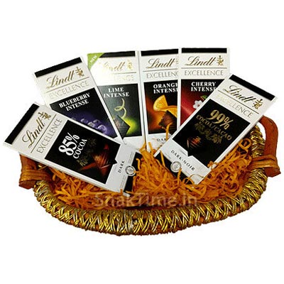 Royal Lindt Dark Chocolate Basket