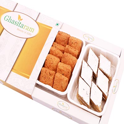 Kaju Katli and Methi Mathri Hamper