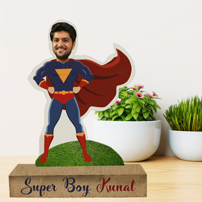 My superhero caricature standee