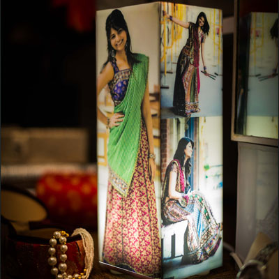 Personalized Gift Tower Photo Lamp