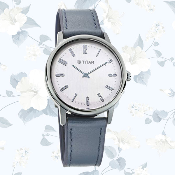 Titan Grey Dial Hybrid Strap Watch