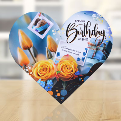 Heart Shaped Birthday Greetings Card