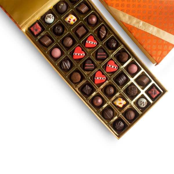 Assorted Chocolate Truffles Valentines Day Treat box of 36