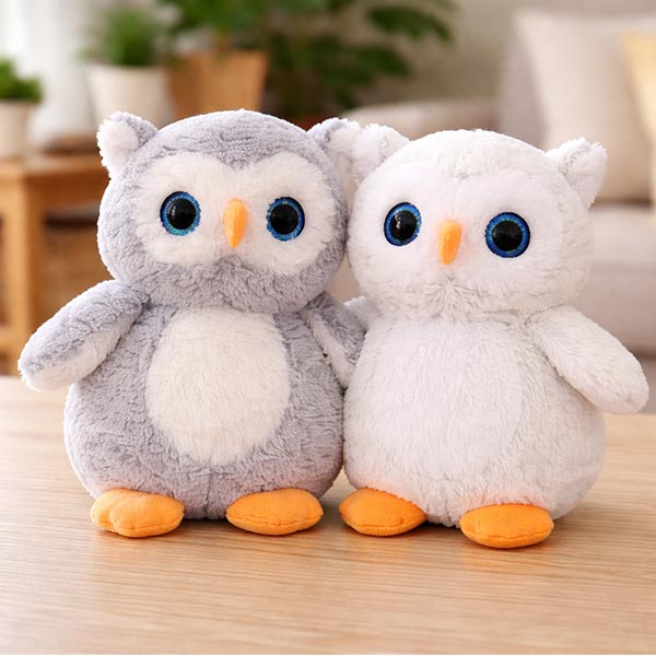 Adorable Cute Owl Pair Soft Toy